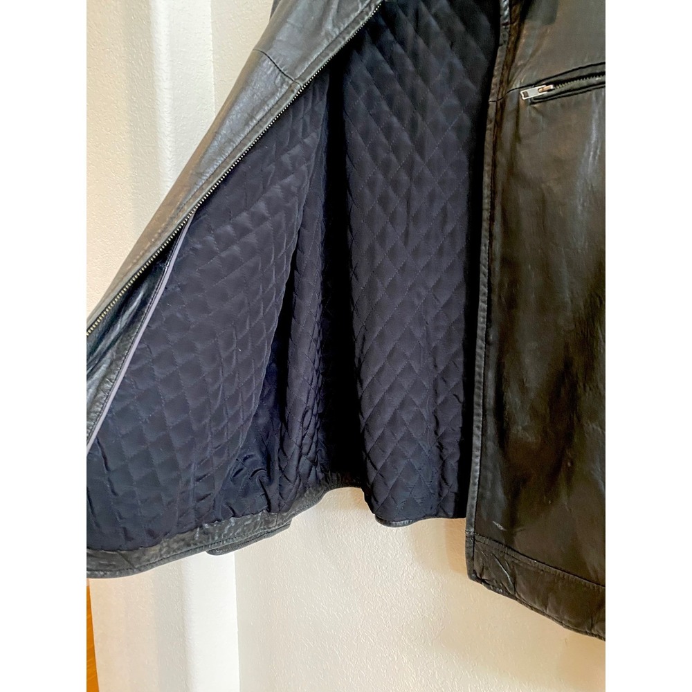 Wilsons Leather M Julian Mens Motorcycle Jacket Black XXL Genuine Leather - Picture 10 of 15
